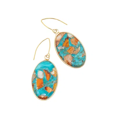 Starfish Project Women's Blue Sierra Bloom Turquoise Emperor Stone Earrings