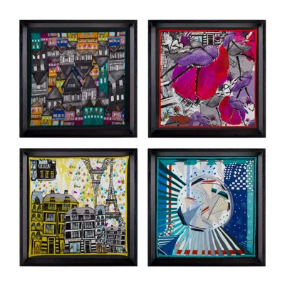 Un Poco Voyage Of France Framed Silk