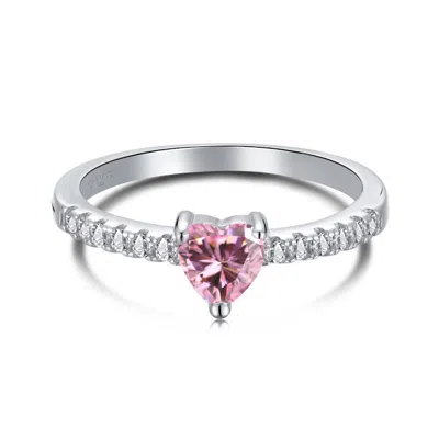 Jiaying Wang Wjy Studio London Women's Pink / Purple / Silver Brilliant Heart Diamond Ring F