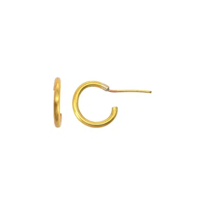 Lily Flo Jewellery Women's Solid Gold Huggie Hoop Earrings