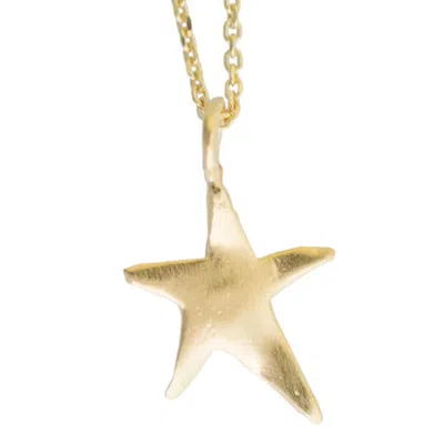 Karen Hallam Women's Ziggy Star Charm Necklace Gold Plated
