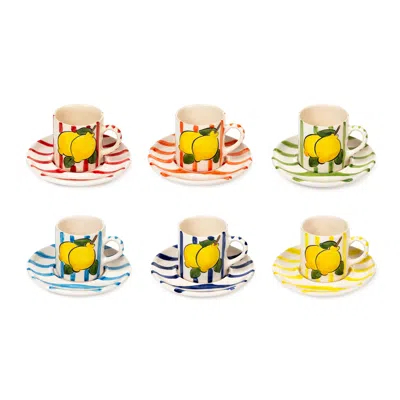 Feeling Good Inside Amalfi Coast Collection Espresso Cups Set Of Six