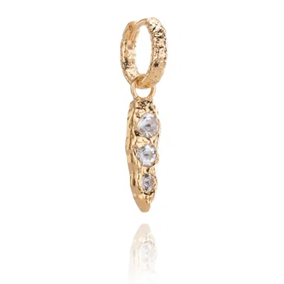 Aaria London Women's Iris Molten Spike Earring Charm - Gold