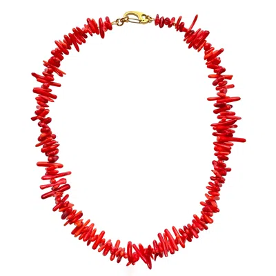 Smilla Brav Women's Gold / Red Red Coral Necklace Mia