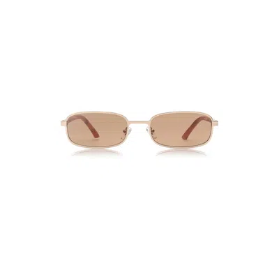 A. Kjærbede Women's Neutrals / Gold Noah Sunglasses Gold Burnt Amber