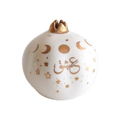 Sherie Boutik “love” Celestial Gold Calligraphy Pomegranate