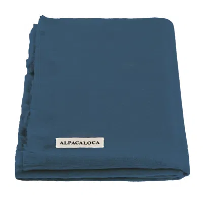 Alpaca Loca Women's Blue Scarf Topaz Petrol