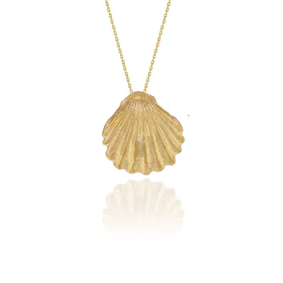 Cansui Design Women's Gold Sea Shell Necklace