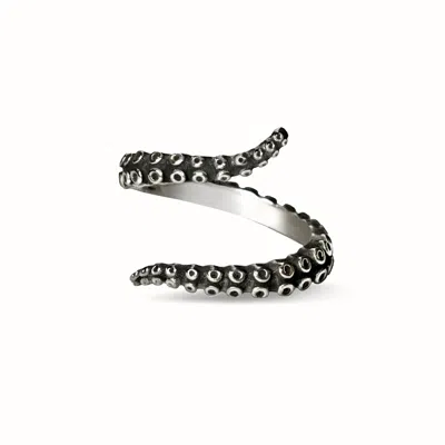 Perry Gargano Women's The Tentacle Wrap Ring - Sterling Silver Octopus Adjustable - Waterproof