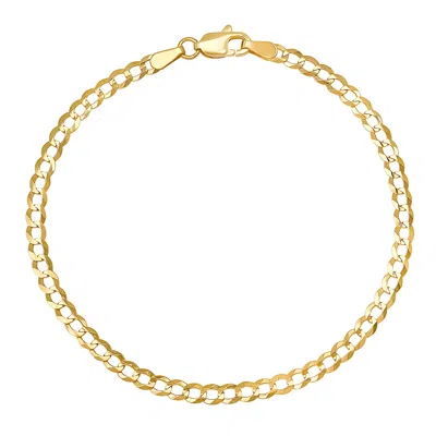 Kylie Harper Women's Unisex 7" 14k Italian Gold Miami Cuban Curb Chain Bracelet