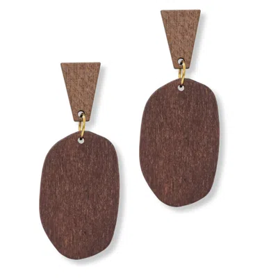 A Weathered Penny Women's Brown / Gold Yori Earrings
