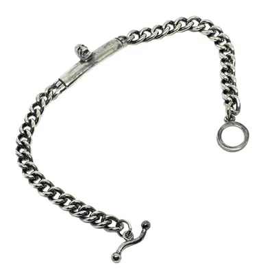 Tg-jewellery By Tamara Gervasio Men's Silver / Black Skull Round Curb Chain