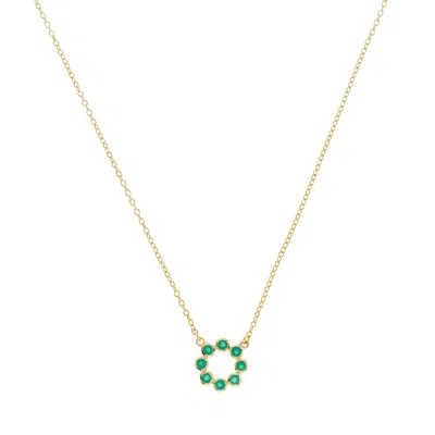 Auree Jewellery Women's Gold / Green Ortigia Mini Chrysoprase & Gold Vermeil Necklace