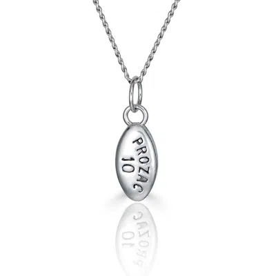 Cartography Women's Stable - Prozac Pill Necklace In Sterling Silver
