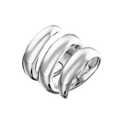 Tami&tami Women's Ten Sixty Four Studio Quiet Three Silver Ring