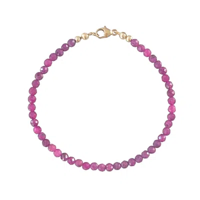 Herself Collections Women's Gold / Red Ruby Bracelet