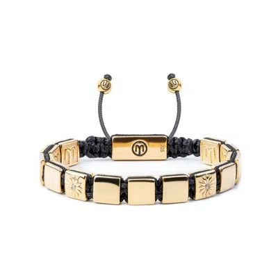 Mahigan Women's Gold / Black Flat-bead Braided Bracelet In Gold