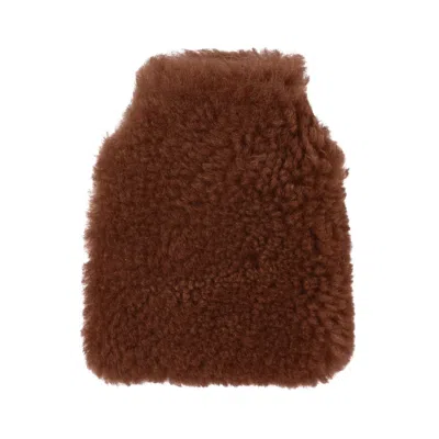 Owen Barry Sheepskin Hot Water Bottle Cover - Micro Rust Brown