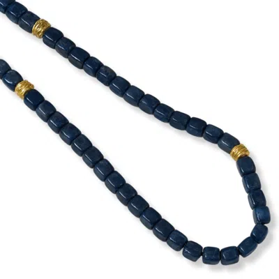 Martina Rozenberg Smira Jewelry Women's Gold / Blue Blue Bohemian Nobility Necklace