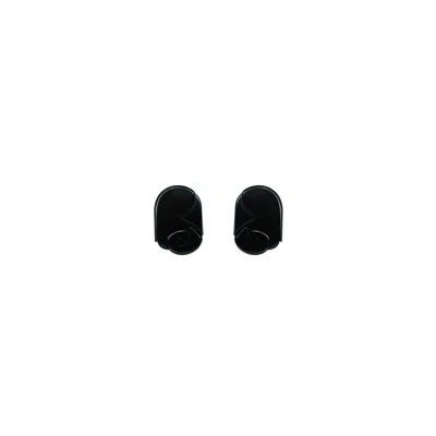 Gissa Bicalho Women's Handmade Acrylic Earring Rosebud - Black