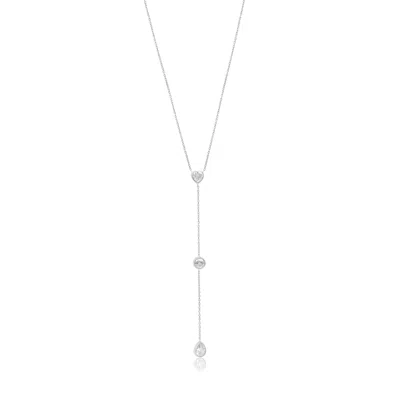 Shymi Women's Fancy Shape Lariat - Silver