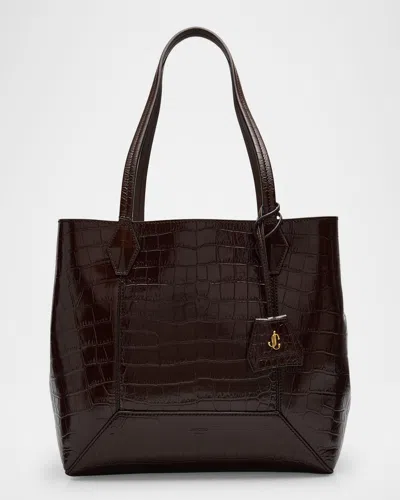 Jimmy Choo Diamond Medium Croc-embossed Leather Hobo Bag