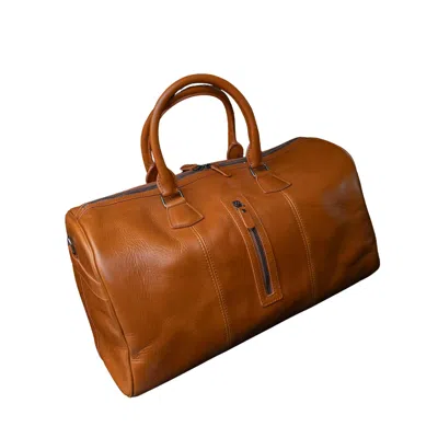 Leathere Women's Vintage Leather Weekender Bag - Rich Brown - Edison