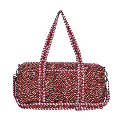Conscious Yoga Collective Women's Black / Red The Wavelength Cotton Weekender In Red