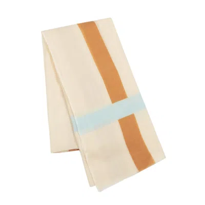 Heritagemoda Women's Neutrals / White Ivory Handpainted Wool Scarf