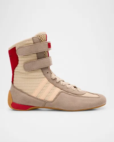 Stella Mccartney Rasant High-top Canvas Sneakers In Brown
