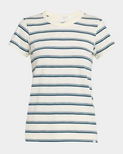 Rag & Bone The Knit Stripe T-shirt In White