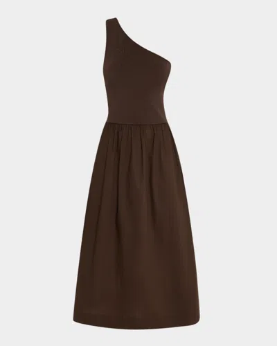 Rails Clarine Asymmetric Midi Dress In Brown