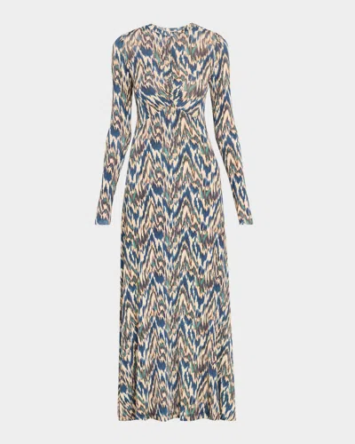 Ulla Johnson Naia Long Sleeve Ruched Midi Dress Riverslate
