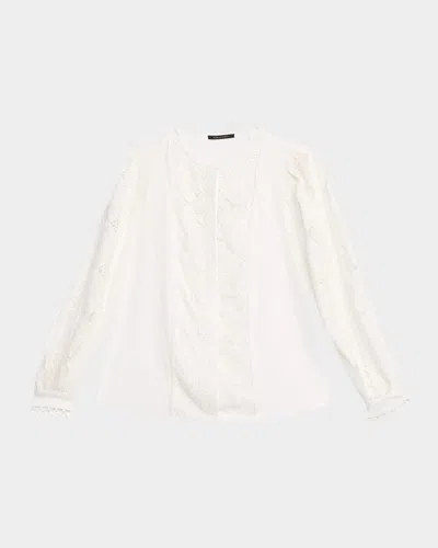Kobi Halperin Novi Lace-embellished Blouse In White