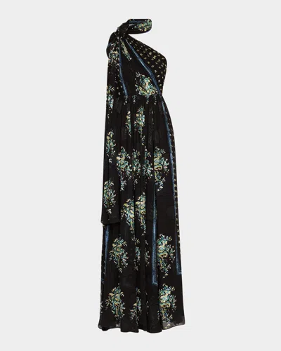 Ulla Johnson Angelique Draped Scarf Gown In Multi
