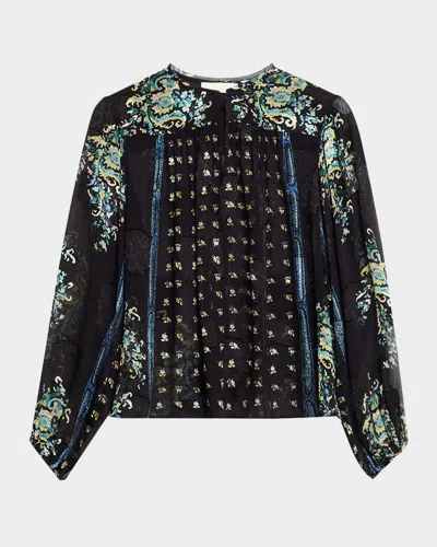 Ulla Johnson Aster Long-sleeve Blouse In Black