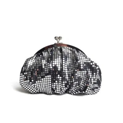 Springmoonatelier Women's Sparkling Elegance Silver Sequin Bag