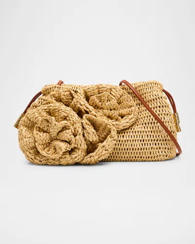 Ulla Johnson Lali Floral Crochet Pouch Clutch Bag