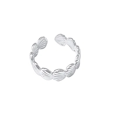 Glasstyk I/s Women's Silver Shells Ring Steel