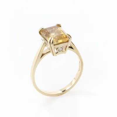 Gabriella Alicia Women's Gold / Yellow / Orange Citrine And Diamond Ring In Gold