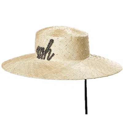 Misa Harada Millinery Women's Neutrals Manon Wide Brimmed Boater Hat
