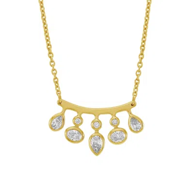 Artisan Women's Gold / White Natural Diamond Designer Pendant In Yellow Gold