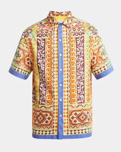 Etro Geometric-patterned Short-sleeve Shirt