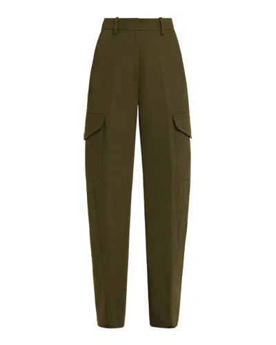 Givenchy Cotton-wool Cocoon Cargo Trousers In Green
