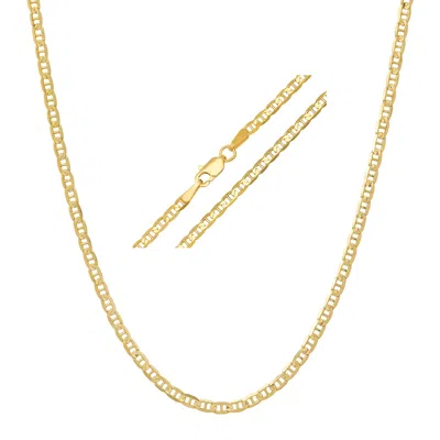 Kylie Harper Women's Unisex 14k Italian Gold 2.25mm Gucci Mariner Chain Necklace 18"-24"