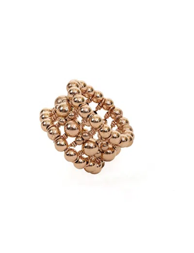 Pas De Marque Women's Rose Gold-filled Beaded Ring La Bague Mini