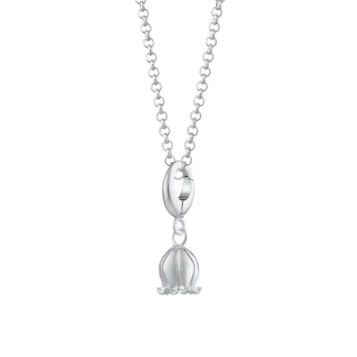 Lily Charmed Women's Sterling Silver Lily Of The Valley Flower Charm Necklace
