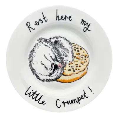 Jimbobart 'rest Here My Little Crumpet!' Side Plate