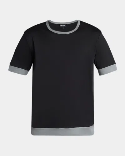 Giorgio Armani T-shirt À Col Ras-du-cou En Jersey De Coton Biologique