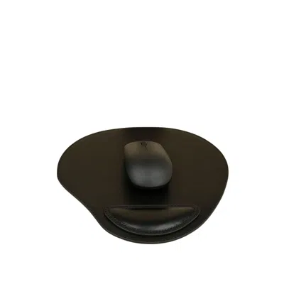 Leathere Ergonomic Leather Mouse Pad With Wrist Support - Black - Portland